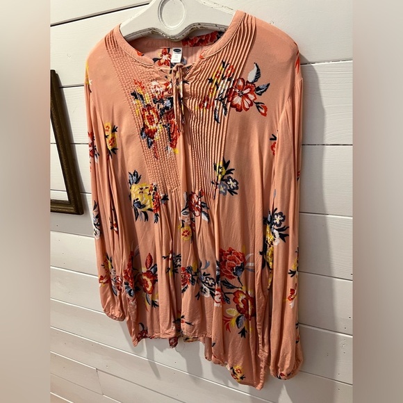 Old Navy Blush Floral Boho Blouse – Size XXL - Picture 8 of 11